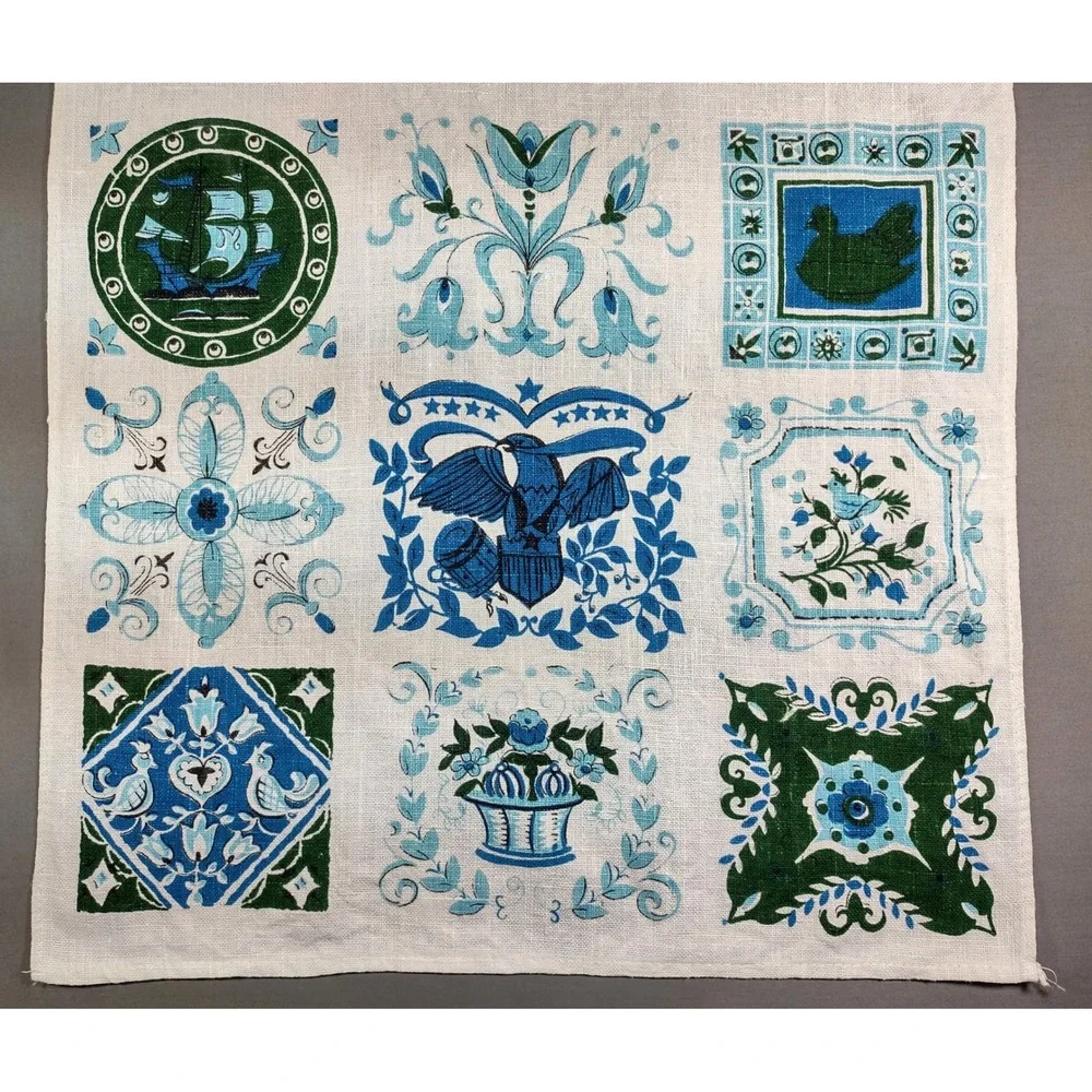 Vtg linen tea towel  15.5